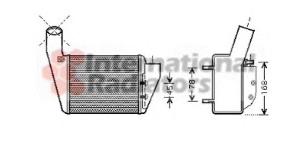 58004222 VAN Wezel radiador de intercooler