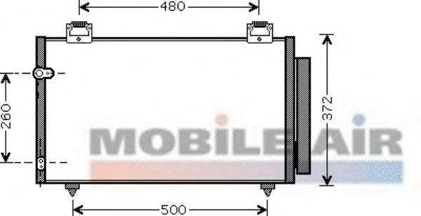 53005411 VAN Wezel radiador de aparelho de ar condicionado