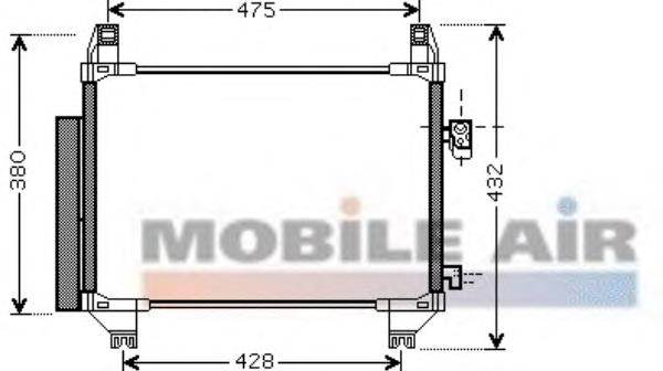 53005407 VAN Wezel radiador de aparelho de ar condicionado