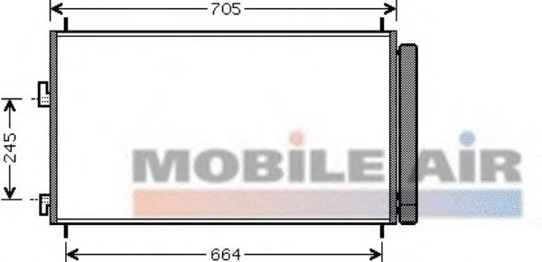 53005410 VAN Wezel radiador de aparelho de ar condicionado