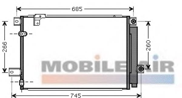 53005409 VAN Wezel radiador de aparelho de ar condicionado