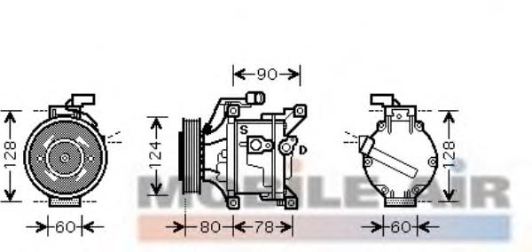 5300K447 VAN Wezel compressor de aparelho de ar condicionado