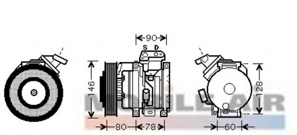 Compressor de aparelho de ar condicionado 5300K448 VAN Wezel