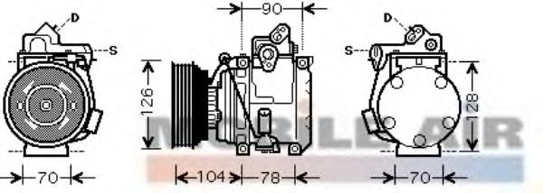 5300K441 VAN Wezel compressor de aparelho de ar condicionado