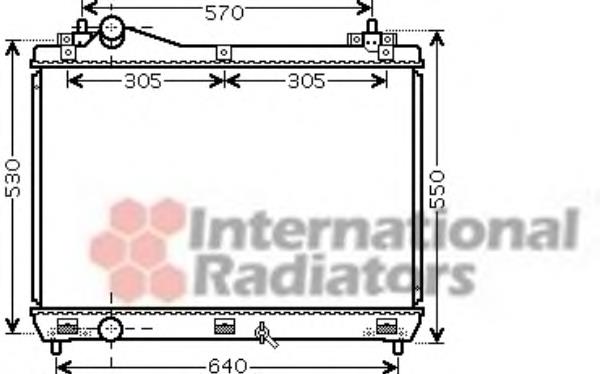 52002104 VAN Wezel radiador de esfriamento de motor