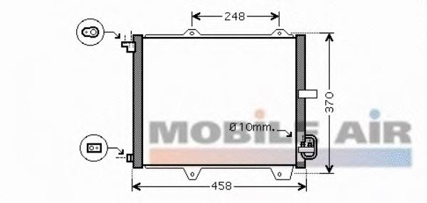 52005088 VAN Wezel radiador de aparelho de ar condicionado