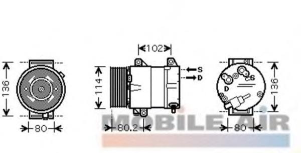 4300K383 VAN Wezel compressor de aparelho de ar condicionado