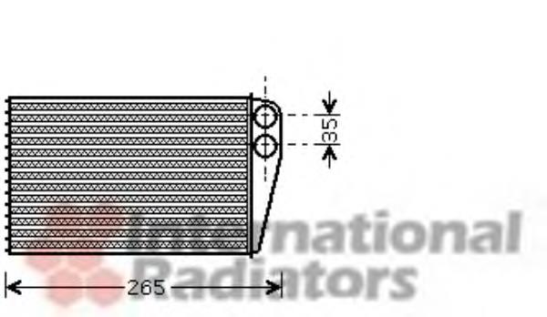 43006354 VAN Wezel radiador de forno (de aquecedor)