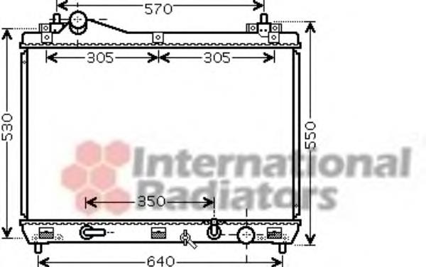 52002102 VAN Wezel radiador de esfriamento de motor