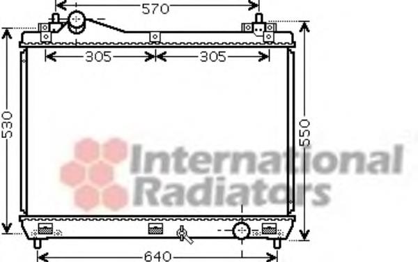 52002103 VAN Wezel radiador de esfriamento de motor