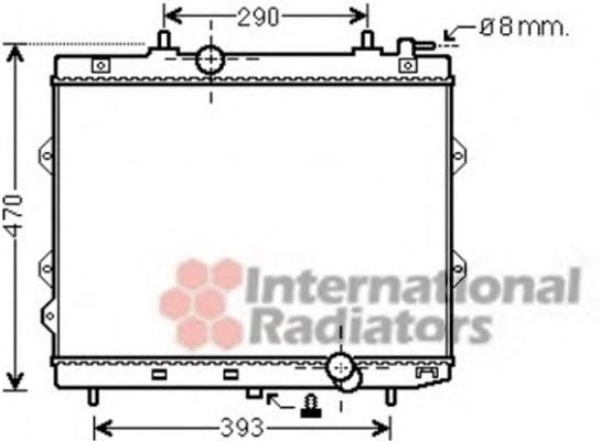 83002129 VAN Wezel radiador de esfriamento de motor