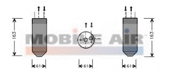 3000D362 VAN Wezel tanque de recepção do secador de aparelho de ar condicionado