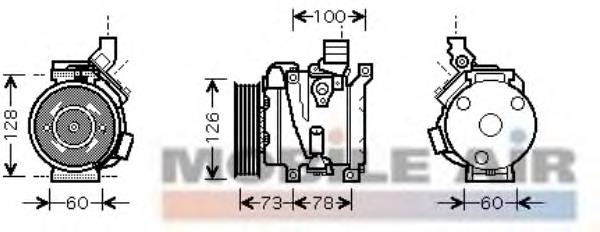 5300K451 VAN Wezel compressor de aparelho de ar condicionado