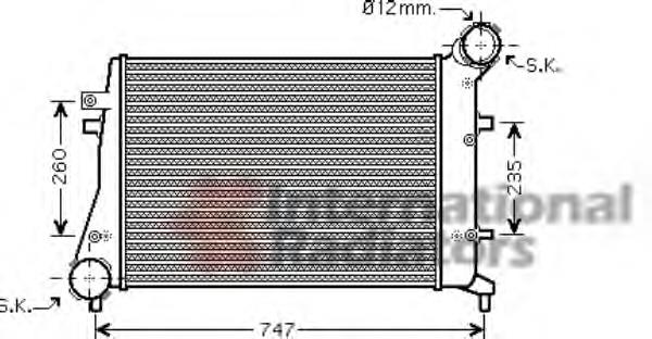 58004268 VAN Wezel radiador de intercooler