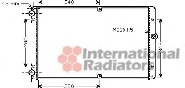 58002245 VAN Wezel radiador de esfriamento de motor