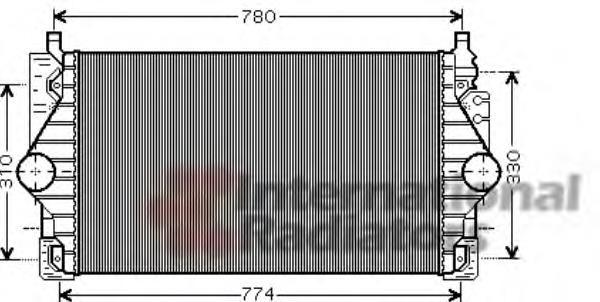 58004246 VAN Wezel radiador de intercooler