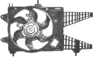 1622746 VAN Wezel difusor do radiador de esfriamento, montado com motor e roda de aletas