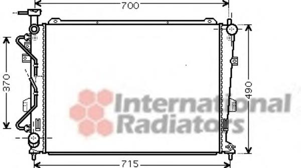 83002106 VAN Wezel radiador de esfriamento de motor