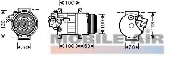 3000K404 VAN Wezel compressor de aparelho de ar condicionado