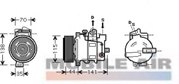 Compressor de aparelho de ar condicionado 3000K401 VAN Wezel