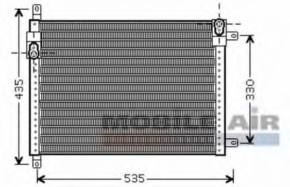 Radiador de aparelho de ar condicionado 73005089 VAN Wezel