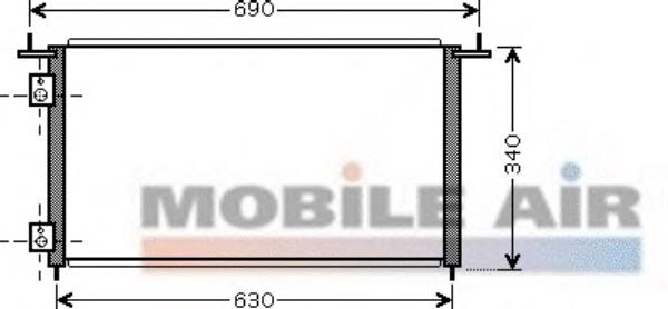 Radiador de aparelho de ar condicionado 25005210 VAN Wezel