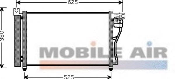 82005164 VAN Wezel radiador de aparelho de ar condicionado