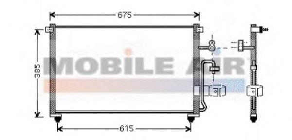 81005063 VAN Wezel radiador de aparelho de ar condicionado