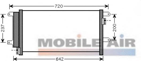 28005089 VAN Wezel radiador de aparelho de ar condicionado