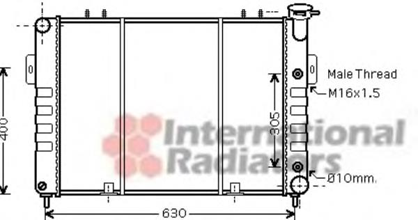 Radiador de esfriamento de motor 21002038 VAN Wezel