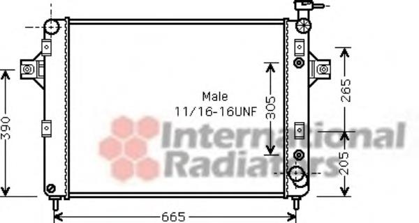 21002044 VAN Wezel radiador de esfriamento de motor