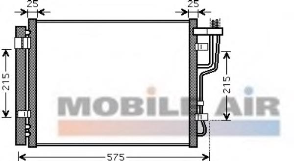 82005189 VAN Wezel radiador de aparelho de ar condicionado