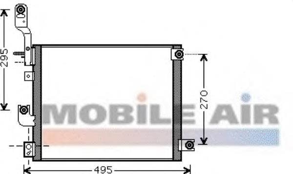 82005194 VAN Wezel radiador de aparelho de ar condicionado