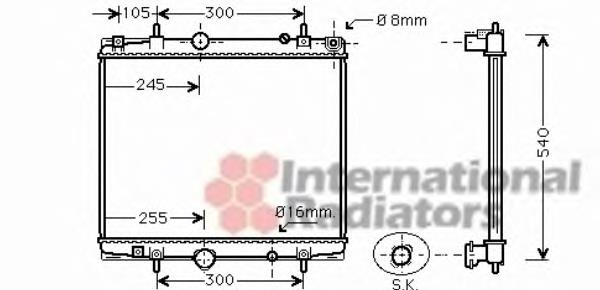 40002274 VAN Wezel radiador de esfriamento de motor