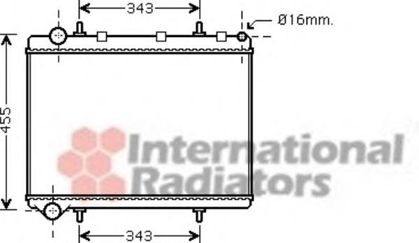 40002259 VAN Wezel radiador de esfriamento de motor