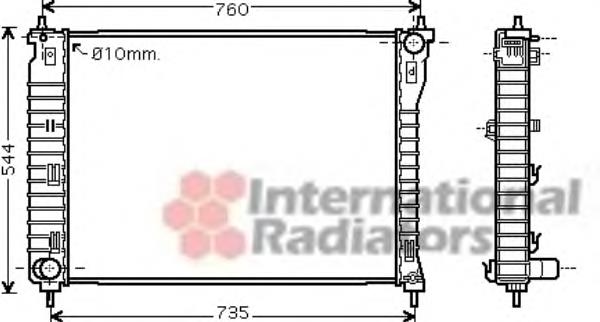 20942542 General Motors radiador de esfriamento de motor