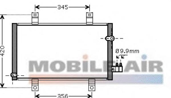 27005209 VAN Wezel radiador de aparelho de ar condicionado