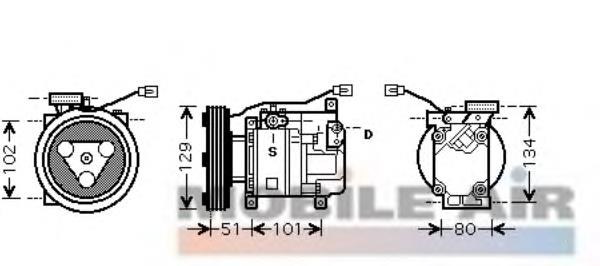 2700K207 VAN Wezel compressor de aparelho de ar condicionado