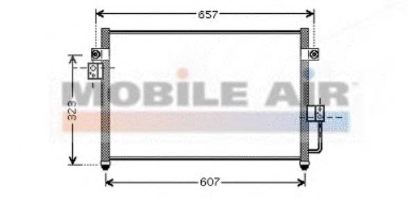 82005134 VAN Wezel radiador de aparelho de ar condicionado