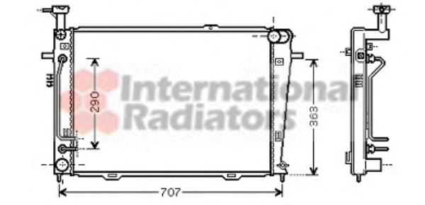 82002130 VAN Wezel radiador de esfriamento de motor