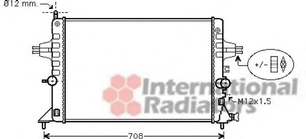 37002440 VAN Wezel radiador de esfriamento de motor