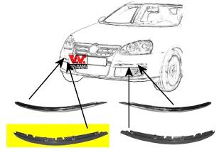 5886482 VAN Wezel placa sobreposta direita do pára-choque dianteiro