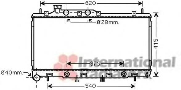 51002069 VAN Wezel radiador de esfriamento de motor