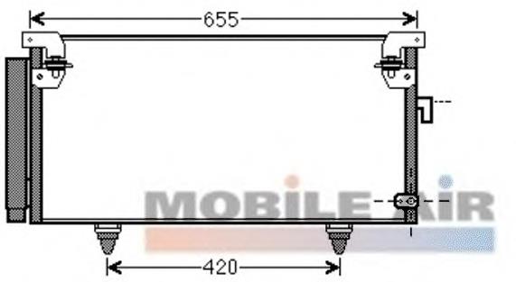 51005073 VAN Wezel radiador de aparelho de ar condicionado