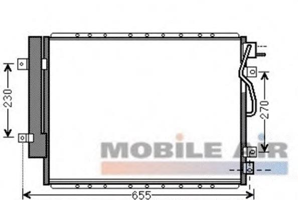 83005123 VAN Wezel radiador de aparelho de ar condicionado