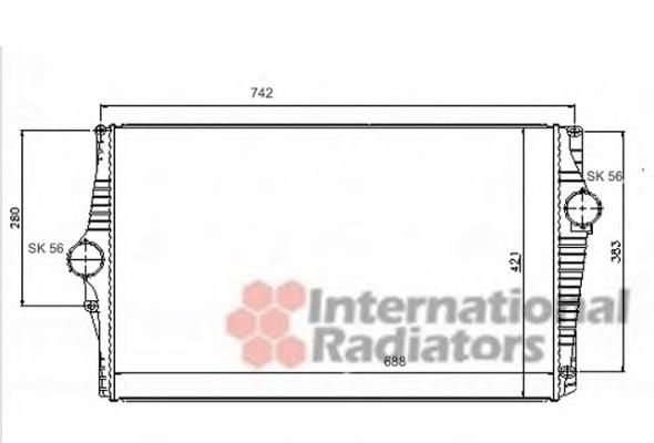 59004151 VAN Wezel radiador de intercooler