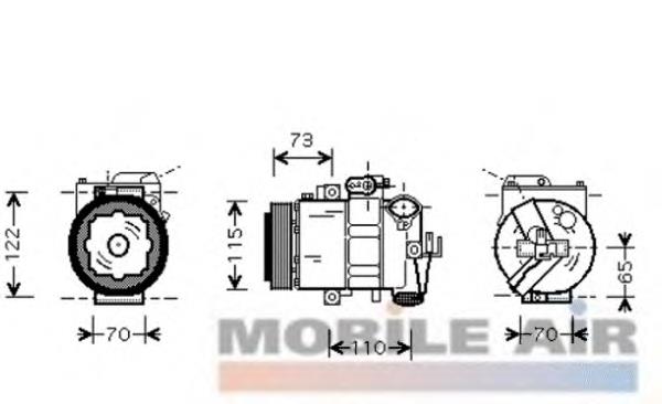 7600K018 VAN Wezel compressor de aparelho de ar condicionado