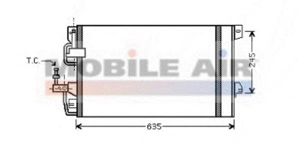 Radiador de aparelho de ar condicionado 37005390 VAN Wezel