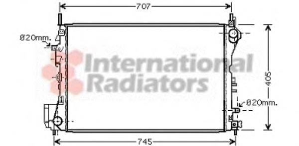 37002395 VAN Wezel radiador de esfriamento de motor