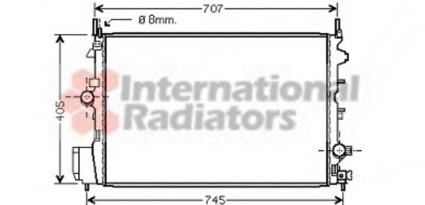 37002396 VAN Wezel radiador de esfriamento de motor